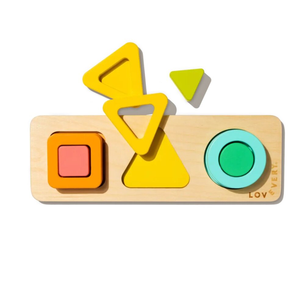 Lovevery Geo Shapes Puzzle from The Realist Play Kit Months 19, 20, 21